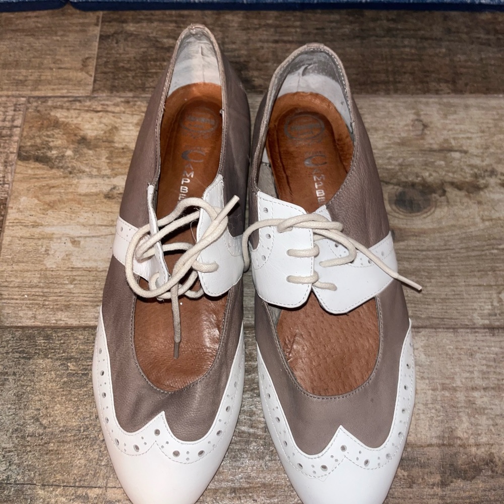 Jeffrey Campbell Two-Tone Leather Loafers